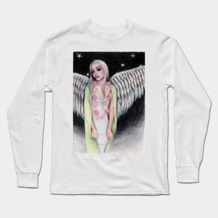 Angel Original Art Illustration Kim Turner Art Long Sleeve T-Shirt